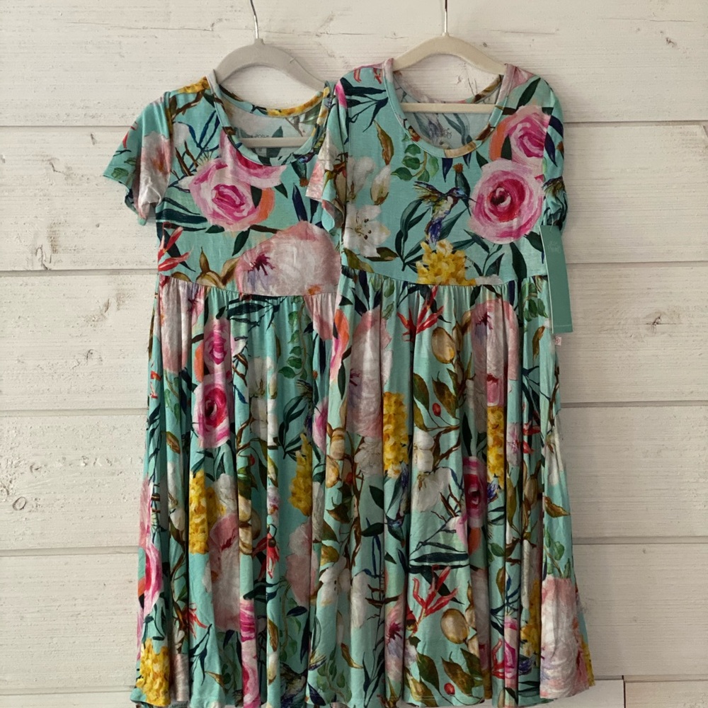 Posh Peanut Tuscan Teal Twirl Dress